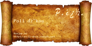 Poll Ákos névjegykártya